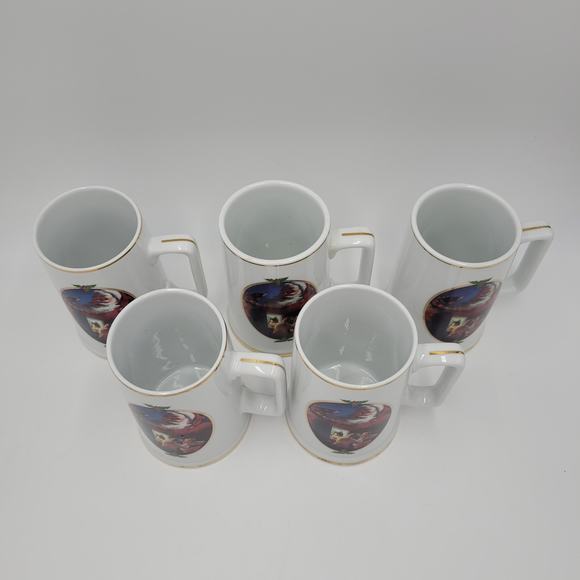 Vintage Coca Cola 1996 Collector Edition Holiday Santa Mug 5 pcs Set 4.5"‎ Tall - Picture 11 of 11